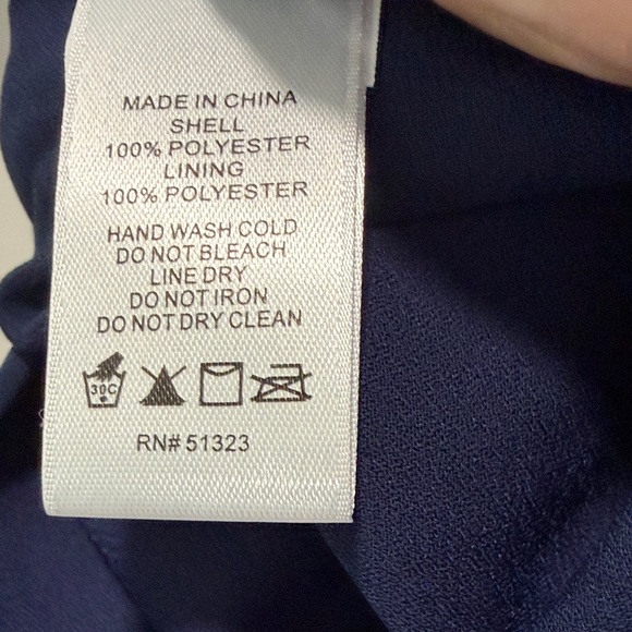 CeCe Navy Blue Ruffle Blouse - Picture 4 of 4